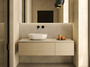 I MAESTRI COMPOSITION 1 - Wall-mounted vanity unit with integrated washbasin _ Ceramica Globo